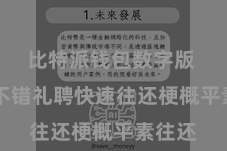 比特派钱包数字版  用户不错礼聘快速往还梗概平素往还