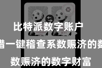 比特派数字账户  用户不错一键稽查系数赈济的数字财富