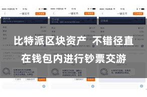 比特派区块资产  不错径直在钱包内进行钞票交游