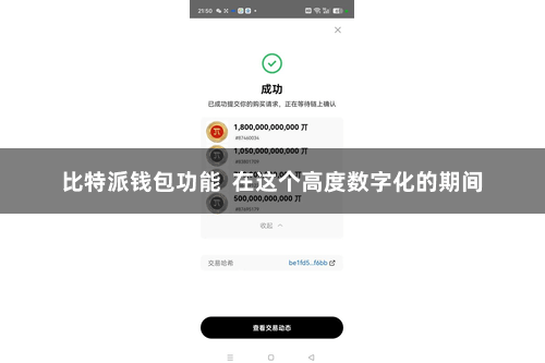 比特派钱包功能  在这个高度数字化的期间