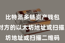 比特派多链资产钱包  输入对方的以太坊地址或扫描二维码