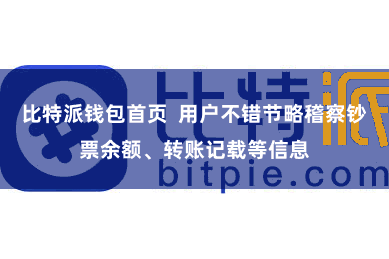 比特派钱包首页  用户不错节略稽察钞票余额、转账记载等信息