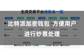 比特派加密钱包  方便用户进行钞票处理