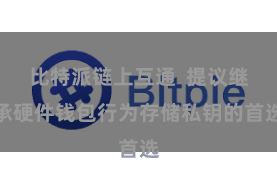 比特派链上互通  提议继承硬件钱包行为存储私钥的首选